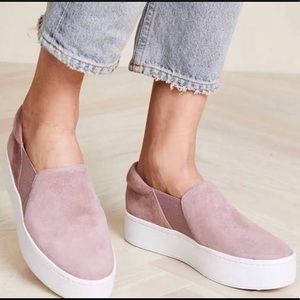 Pink Suede Vince Sneakers
